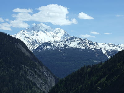 snow, landscape, mountains, nature thumbnail