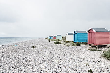 wooden houses on seashore thumbnail