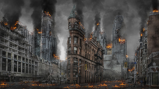 burning buildings during daytime thumbnail