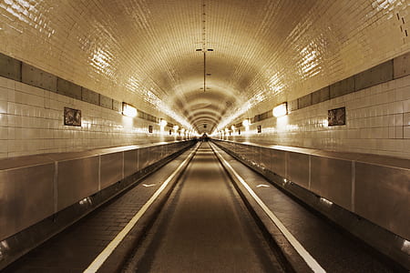 lighted concrete tunnel thumbnail