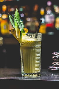 clear glass cup with beverage thumbnail