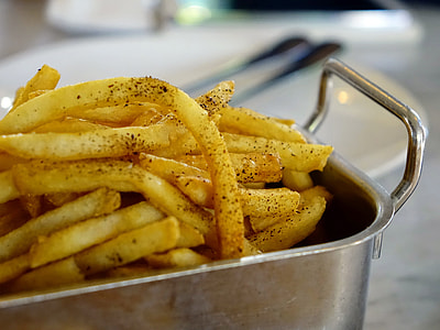 potato fries on metal container thumbnail
