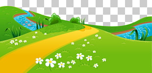 Meadow , Meadow and River Ground , clear road near river PNG clipart