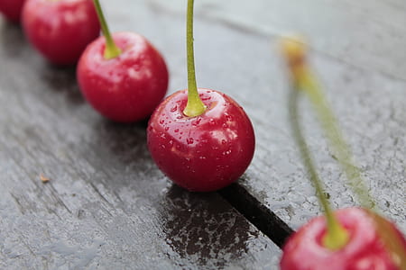 cherries in shallow focus shot thumbnail