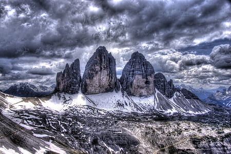 mountain ranges with cloudy sky thumbnail