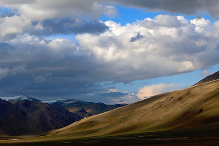 white clouds over green mountains thumbnail