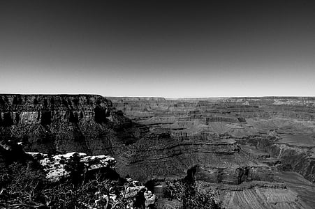 grayscale aerial photography of the Grand Canyon thumbnail