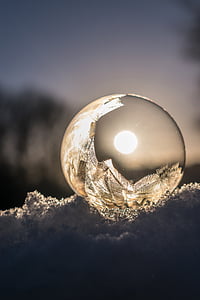 clear ball photography of sunrise thumbnail