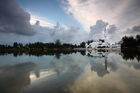sky, water, clouds, building thumbnail
