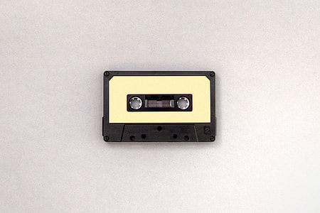 white and black cassette tape on white surface thumbnail