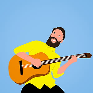 Guitar player with beard thumbnail