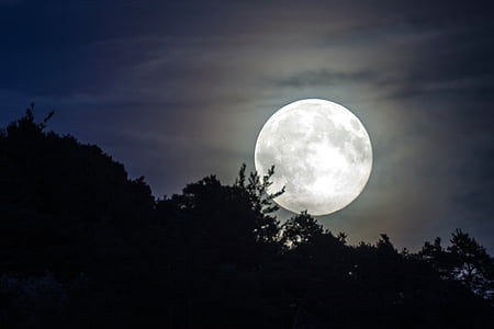 full moon during night thumbnail