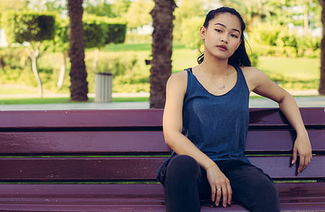 bench, person, woman, relaxation thumbnail