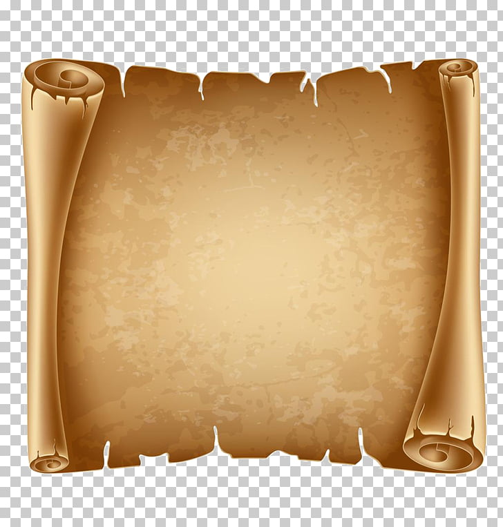 Paper Scroll, Retro kraft paper sheet Reel, brown empty papyrus illustration PNG clipart