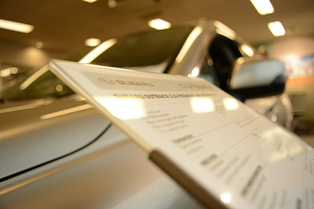 close up photo of Subaru vehicle specs thumbnail