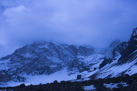snowy mountain under cloudy sky during daytime thumbnail