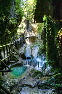 Waterfalls Under Brown Bridge thumbnail