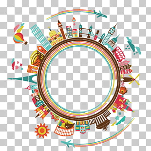 Travel Tourism Stock photography Infographic, city,travel,Globalization, multicolored city illustration PNG clipart