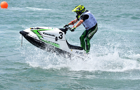 man riding personal watercraft thumbnail