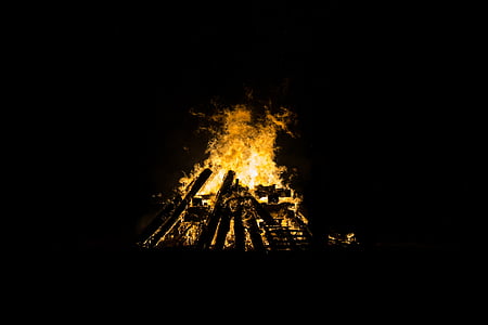 fire during night time thumbnail