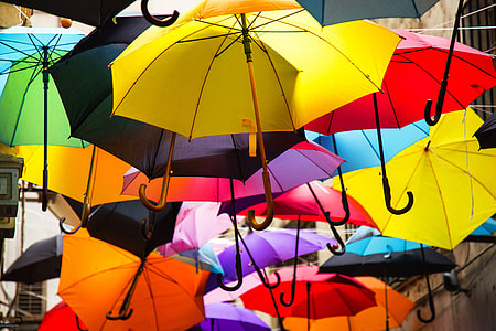 assorted-color umbrella display thumbnail