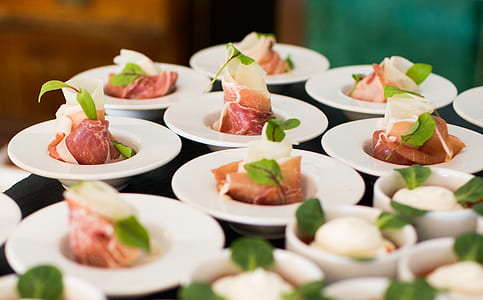 flat-lay photography of food on plates thumbnail