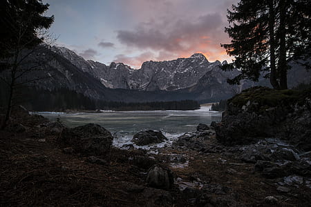 rock formation near lake thumbnail
