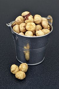 Hazelnuts, Metallic Bucket Food thumbnail