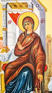 closeup photo of religious painting thumbnail