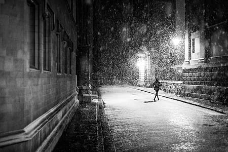 person, walking, outside, city, urban, snow thumbnail