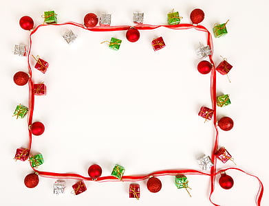 red ribbon with gift box accent thumbnail