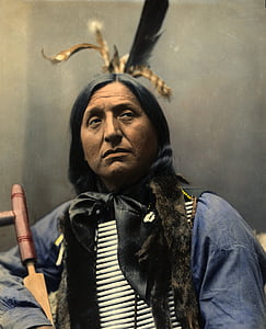 Native American with blue clothes thumbnail