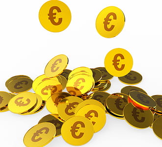 Euro Coins Represents Prosperity Euros And Financing thumbnail
