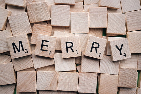 brown wooden Merry text scrabble thumbnail