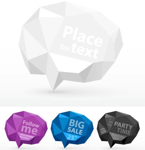 Fold dialog ruffled vector eps file