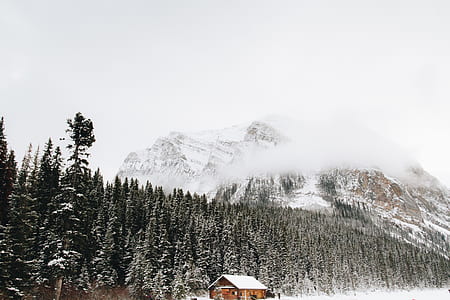 brown house near the mountain during daytime thumbnail