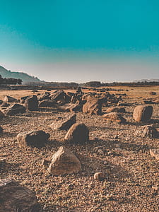 Rocks Near Trees and Mountains thumbnail