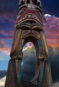brown wooden Tribal carvings thumbnail
