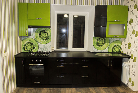 black wooden kitchen cabinet thumbnail