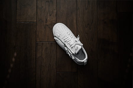 unpaired white shoe thumbnail