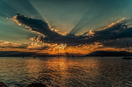 silhouette of clouds during golden hour thumbnail