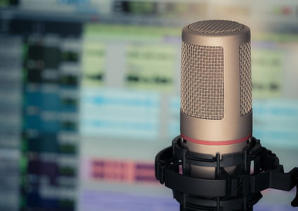 close-up photo of gray condenser microphone thumbnail