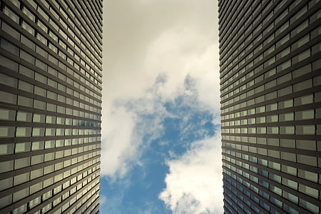 low angle photography of city buildings thumbnail