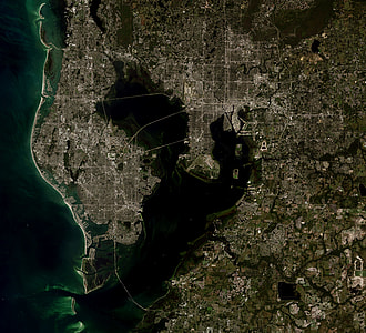 Satellite Image of Tampa, Florida thumbnail