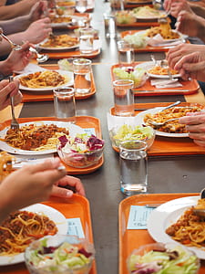 people eating pasta dishg # thumbnail