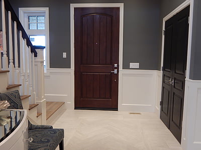 brown wooden panel door thumbnail