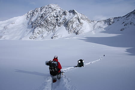 cold, snow, landscape, man thumbnail