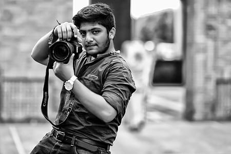 Grayscale of Man in Dress Shirt thumbnail