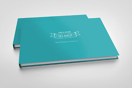 two teal covered books thumbnail