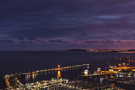 aerial photo of city during night thumbnail